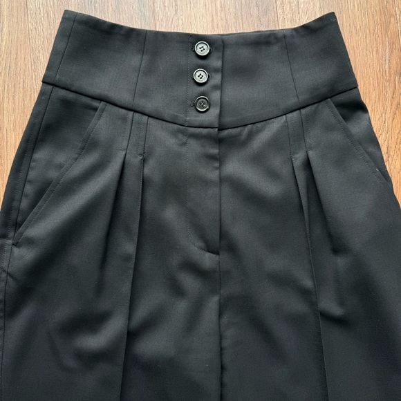 Nili Lotan Black Flavie Tapered Etienne Virgin Wool Pants Trousers - Picture 9 of 15